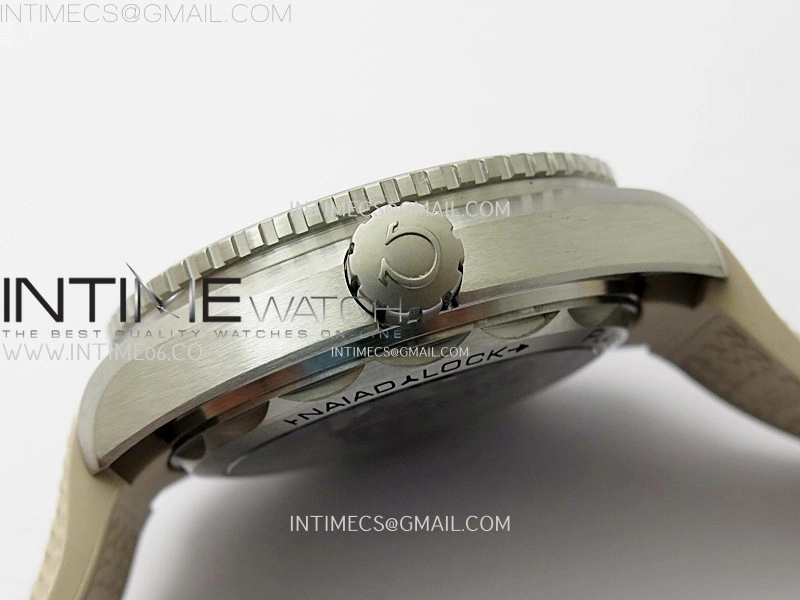 Planet Ocean 600M 43.5mm Bronze Color Ceramic Bezel SS VSF 1:1 Best Edition Sand-Blasted Beige Dial and Rubber Strap A8900